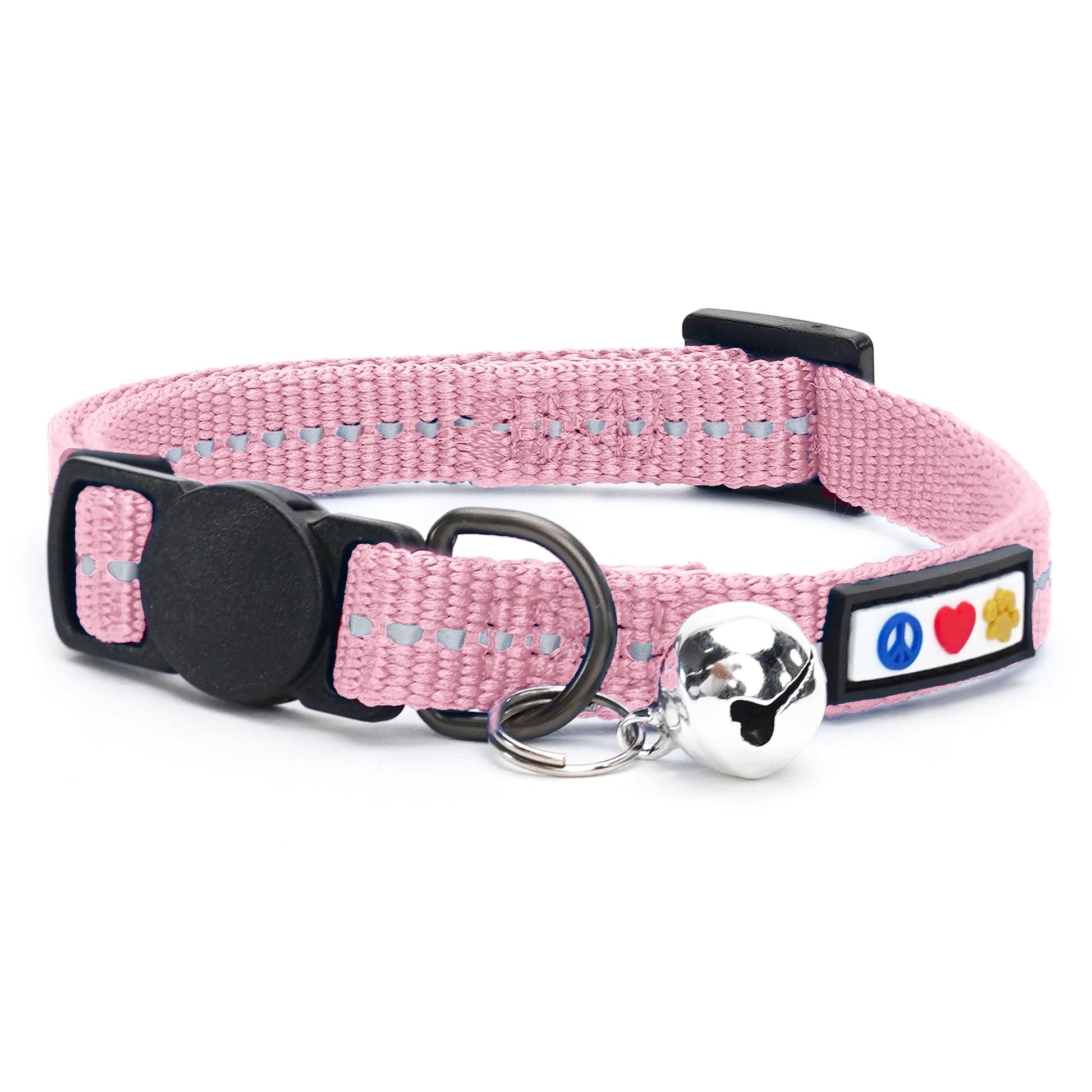 Reflective Cat Collar with Safety Buckle and Removable Bell Cat Collar Kitten Collar Green Cat Collar