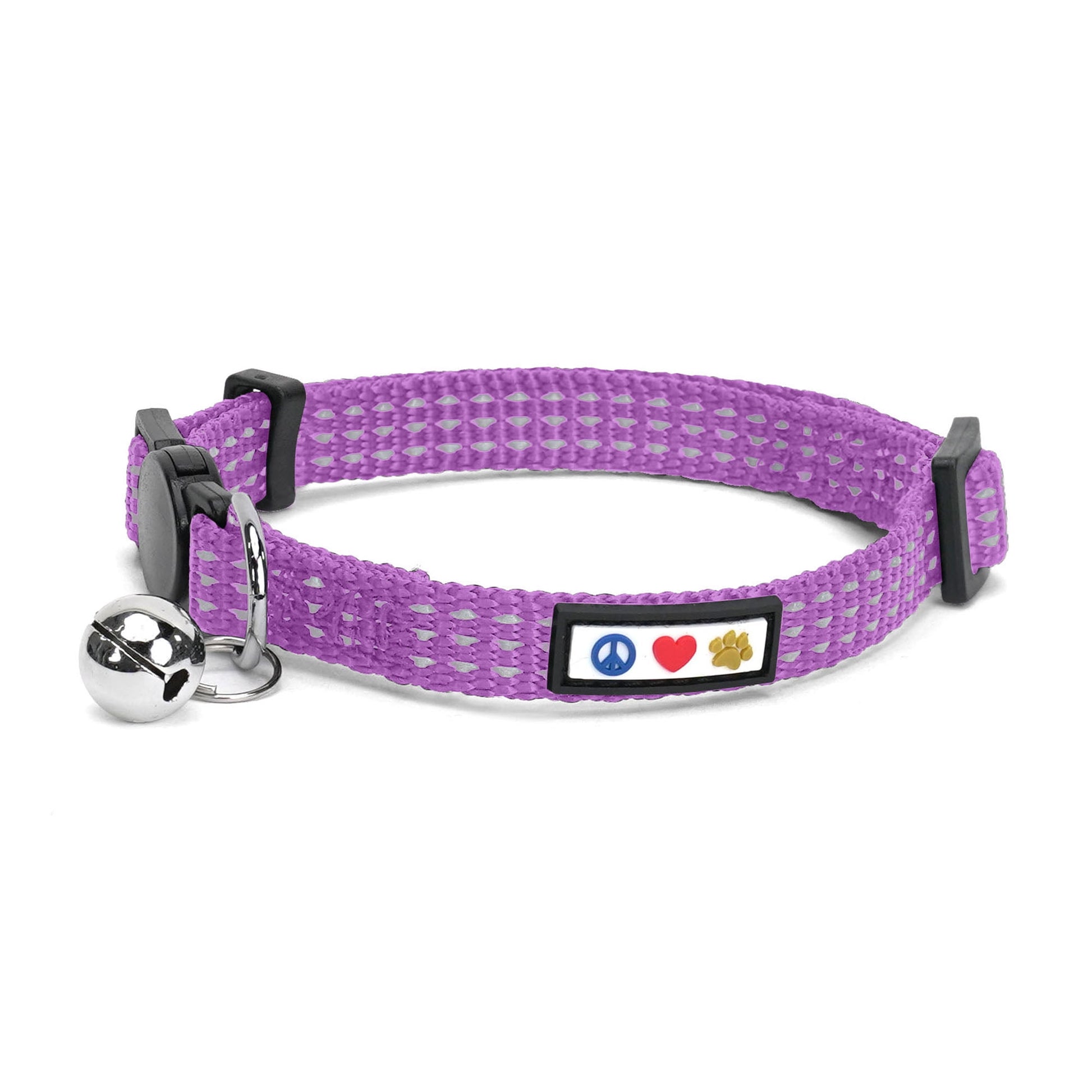 Reflective Cat Collar with Safety Buckle and Removable Bell Cat Collar Kitten Collar Green Cat Collar