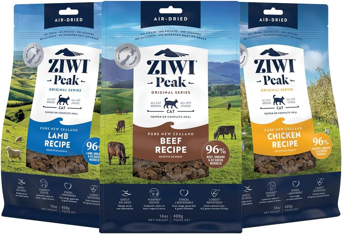 Peak Air-Dried Cat Food – Beef - All Natural, High Protein, Grain Free, Limited Ingredient W/ Superfoods (14Oz)