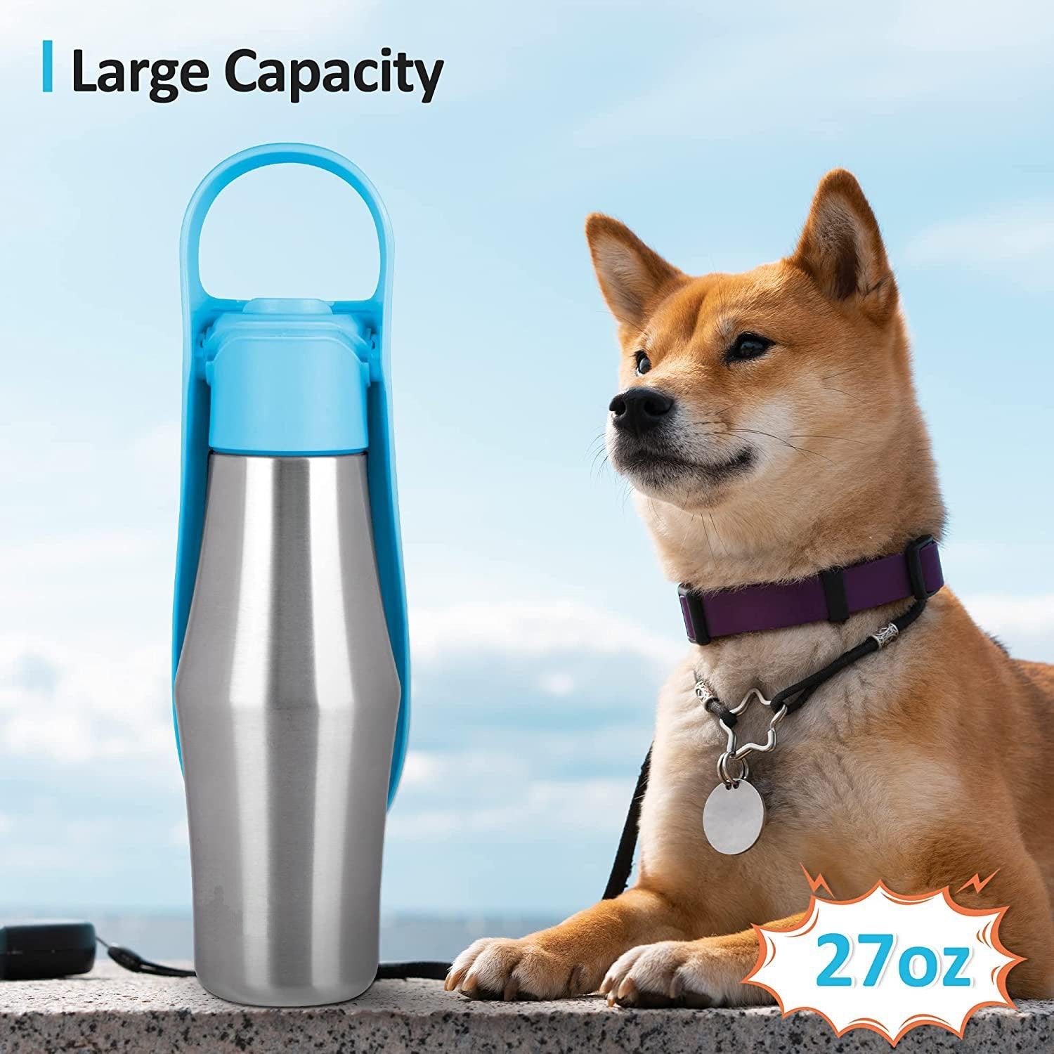 2024 New Portable Pet Dog Water Bottle Soft Silicone Leaf Design for Dog Pets Outdoor Travel Drinking Bowls Water Dispenser