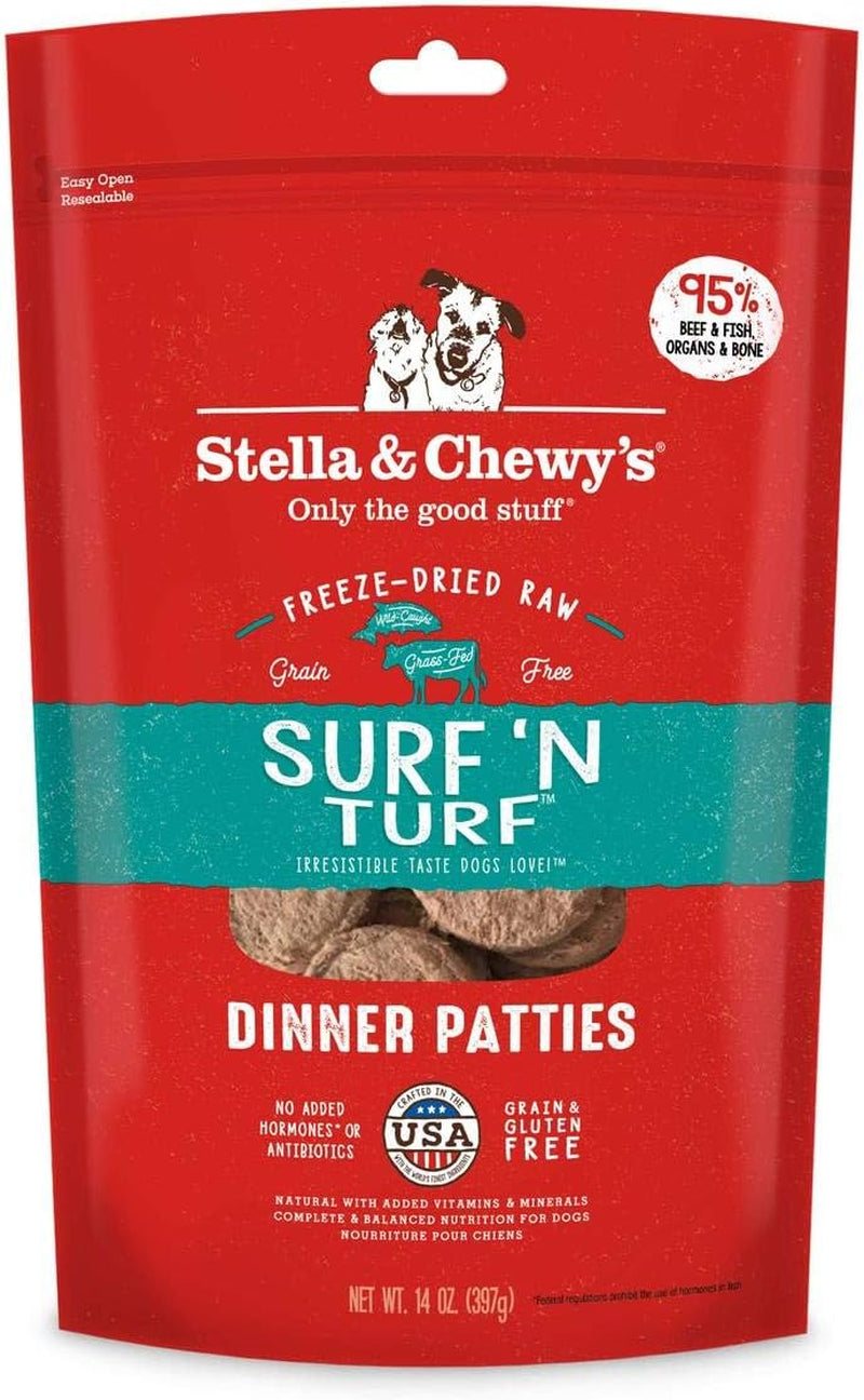 Freeze Dried Raw Dinner Patties – Grain Free Dog Food, Protein Rich Stella’S Super Beef Recipe – 14 Oz Bag