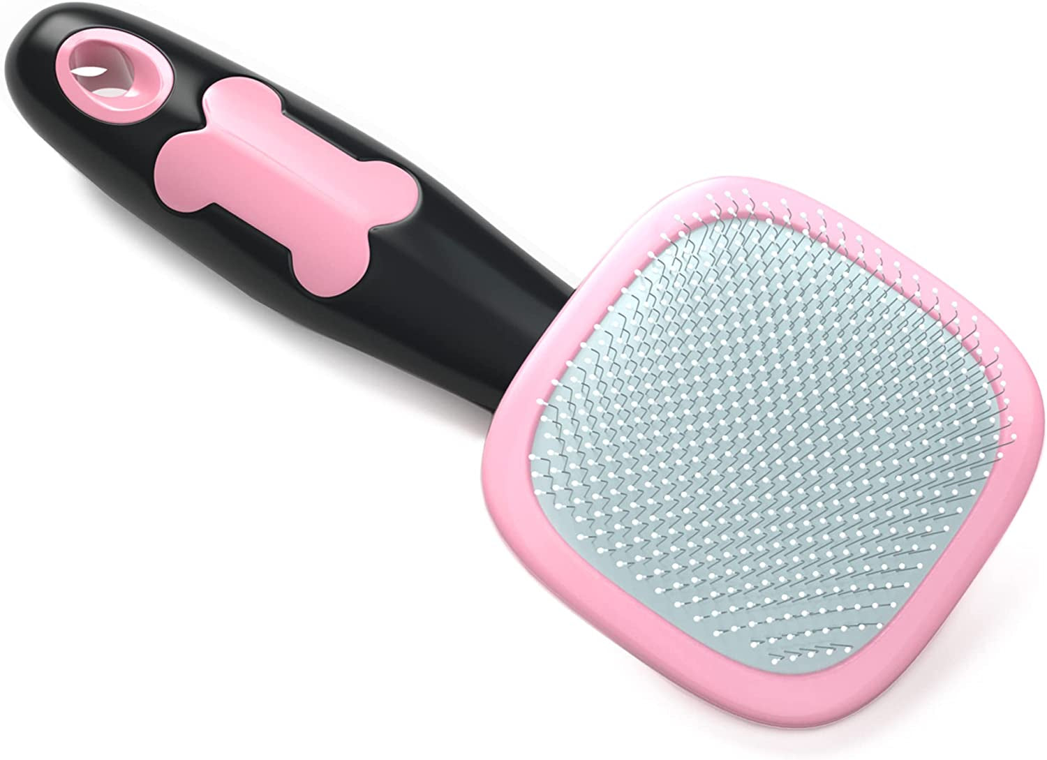 Dog Brush & Cat Brush- Slicker Pet Grooming Brush- Shedding Grooming Tools(Pink)