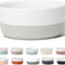 Dipper Ceramic Dog Bowl for Small and Large Breeds - Heavyweight and Durable Pet Food and Water Dish Crock, Dishwasher Safe, Modern (Light Grey, Large)
