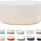 Dipper Ceramic Dog Bowl for Small and Large Breeds - Heavyweight and Durable Pet Food and Water Dish Crock, Dishwasher Safe, Modern (Light Grey, Large)