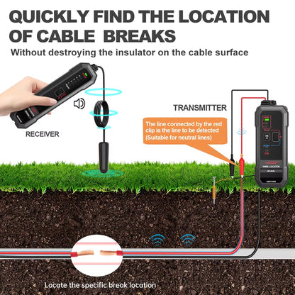 NF-818L Underground Cable Locator Wire Tracer Detector with Earphone Test Network Cable Tracker Telephone Line Tester