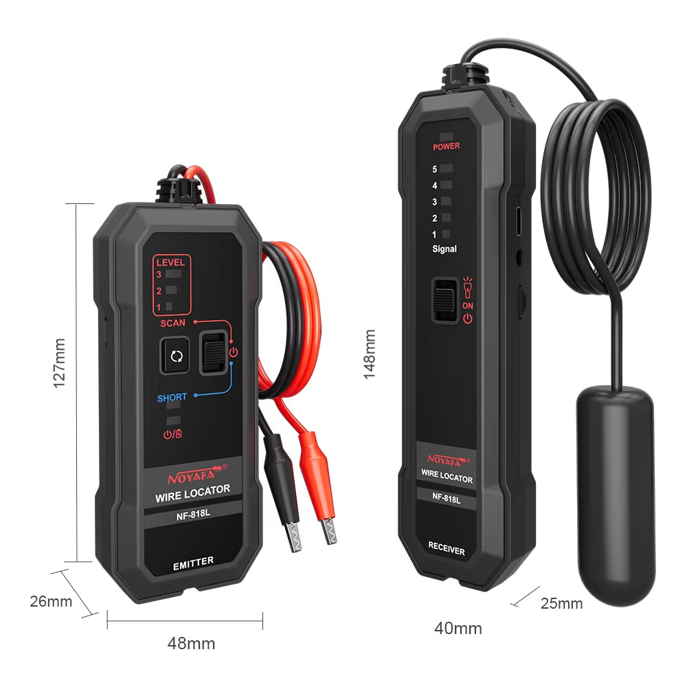 NF-818L Underground Cable Locator Wire Tracer Detector with Earphone Test Network Cable Tracker Telephone Line Tester