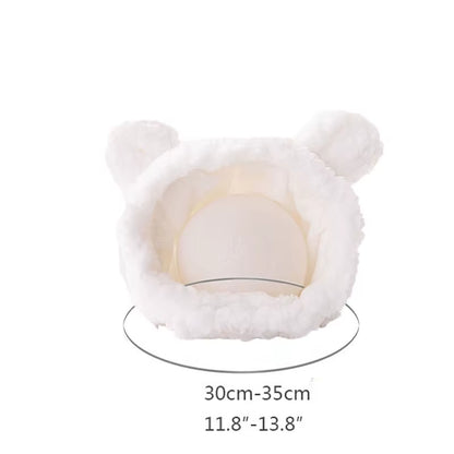 Cute Bear Rabbit Hooded Pet Cat Dog Accessories Cosplay Cat Hat Winter Lovely New Year Puppy Headgear Soft Velvet Pets Supplies