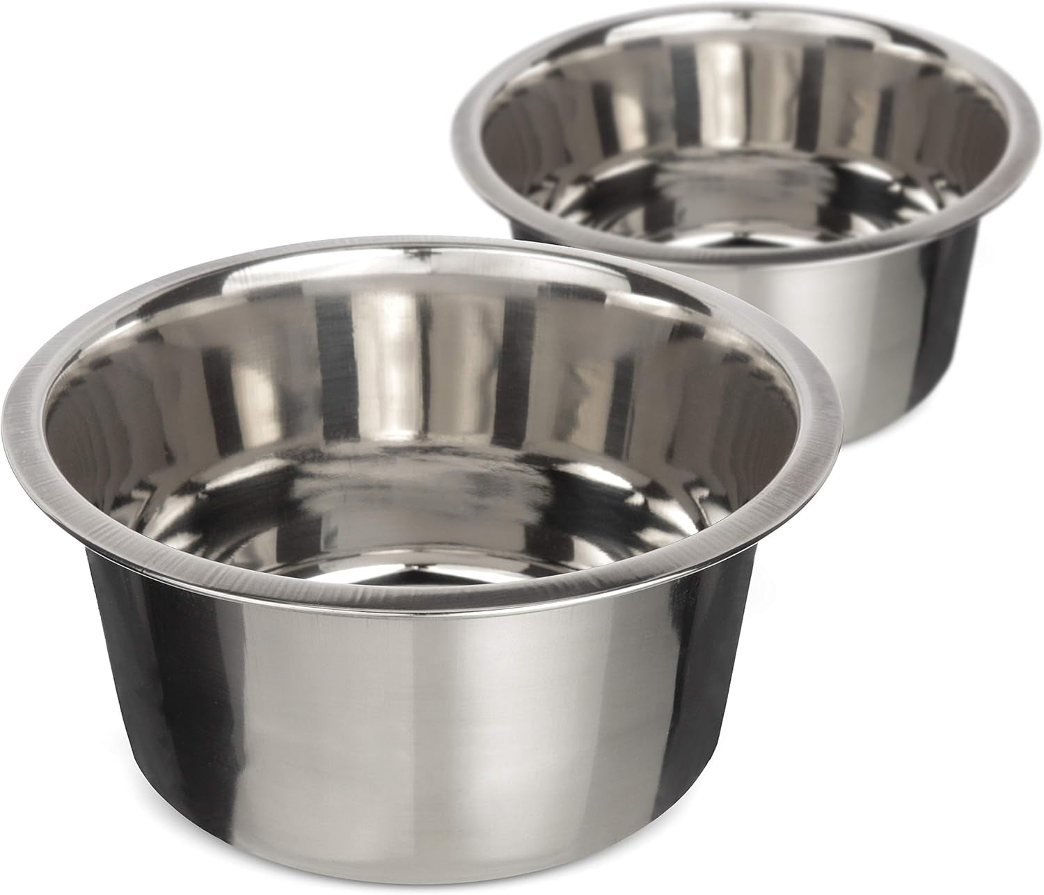 Stainless Steel Dog and Cat Bowls (2 Pack) Neater Feeder Deluxe or Express Extra Replacement Bowl (Metal Food and Water Dish) (1.5 Cup Deep)