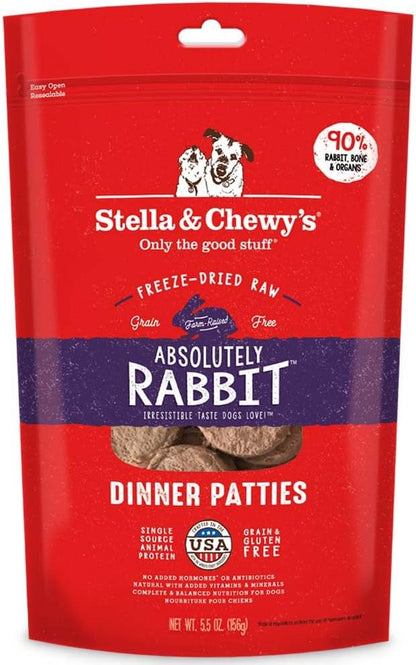 Freeze Dried Raw Dinner Patties – Grain Free Dog Food, Protein Rich Stella’S Super Beef Recipe – 14 Oz Bag