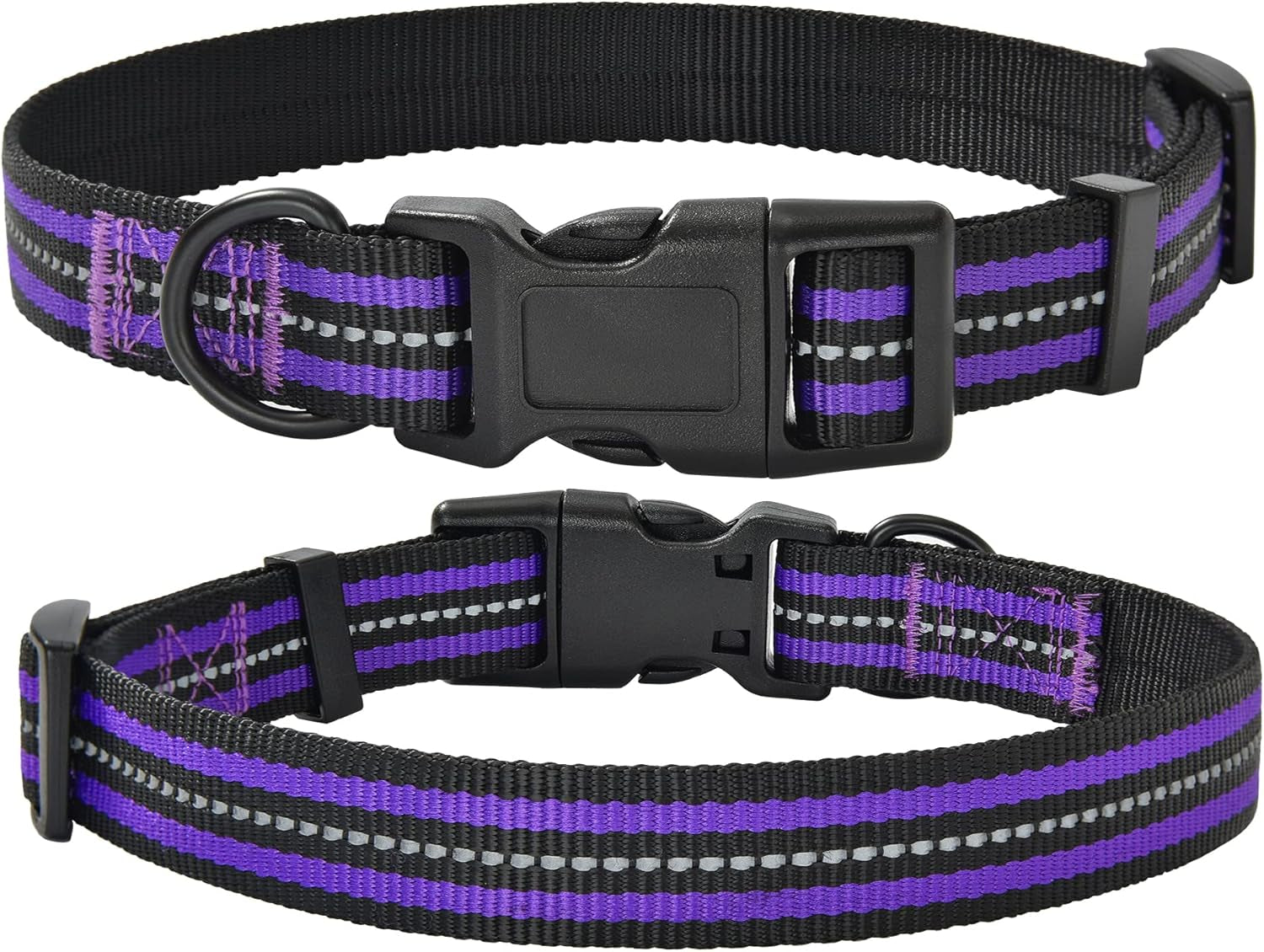 | Nylon Night Light Glow Collar for Medium Dogs | Reflective Band Cat Collar | Fluorescence Self-Luminescence Strap Puppy Collar | Safe Night Walk Collars for Dogs (Lime, S)