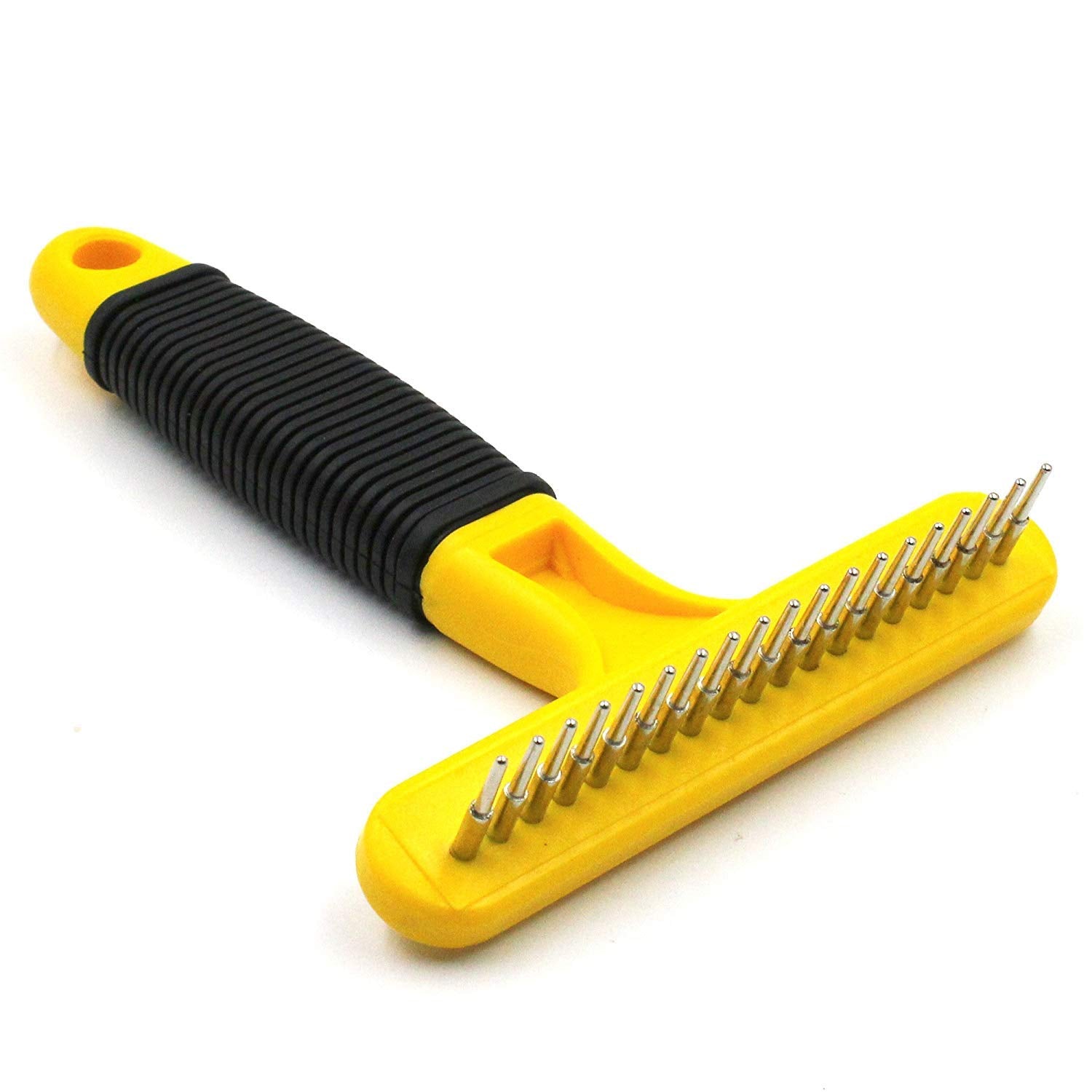 Dog Dematting Comb Rake – Undercoat Mat Brush - Knot Out for Dogs, Cats, Rabbits, Any Long Haired Breed Pets - Undercoat Rake Design