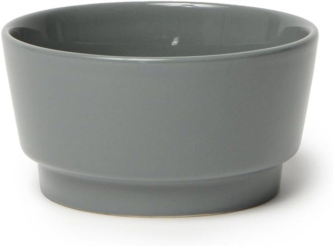 Heavy Ceramic Gloss Dog Bowl Durable Dog Food and Water Pet Dish Stoneware Dog Bowl (Medium, Midnight)