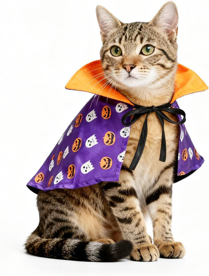 Christmas Cat Hats Costume, Santa Hat with Red Scarf for Cats Small Dogs, Rabbit Christmas Hat Outfit, Small Xmas Apparel for Statue, Toys Decoration