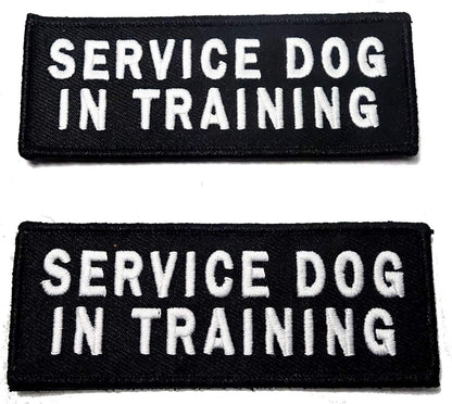 Service Dog Patches for Harness | Velcro Patches for Dog Harness or Vest | Do Not Pet Patch, Dog in Training, Service Dog, Emotional Support | Removable Hook and Loop Embroidered Patches