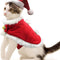 Christmas Cat Hats Costume, Santa Hat with Red Scarf for Cats Small Dogs, Rabbit Christmas Hat Outfit, Small Xmas Apparel for Statue, Toys Decoration