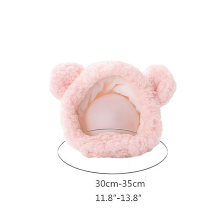 Cute Bear Rabbit Hooded Pet Cat Dog Accessories Cosplay Cat Hat Winter Lovely New Year Puppy Headgear Soft Velvet Pets Supplies