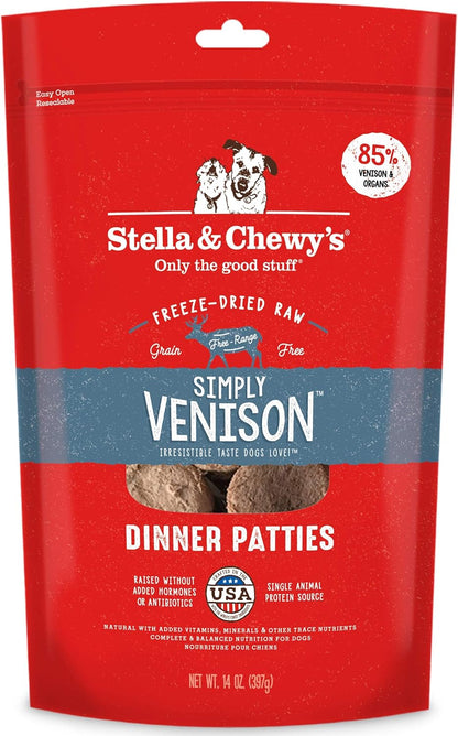 Freeze Dried Raw Dinner Patties – Grain Free Dog Food, Protein Rich Stella’S Super Beef Recipe – 14 Oz Bag