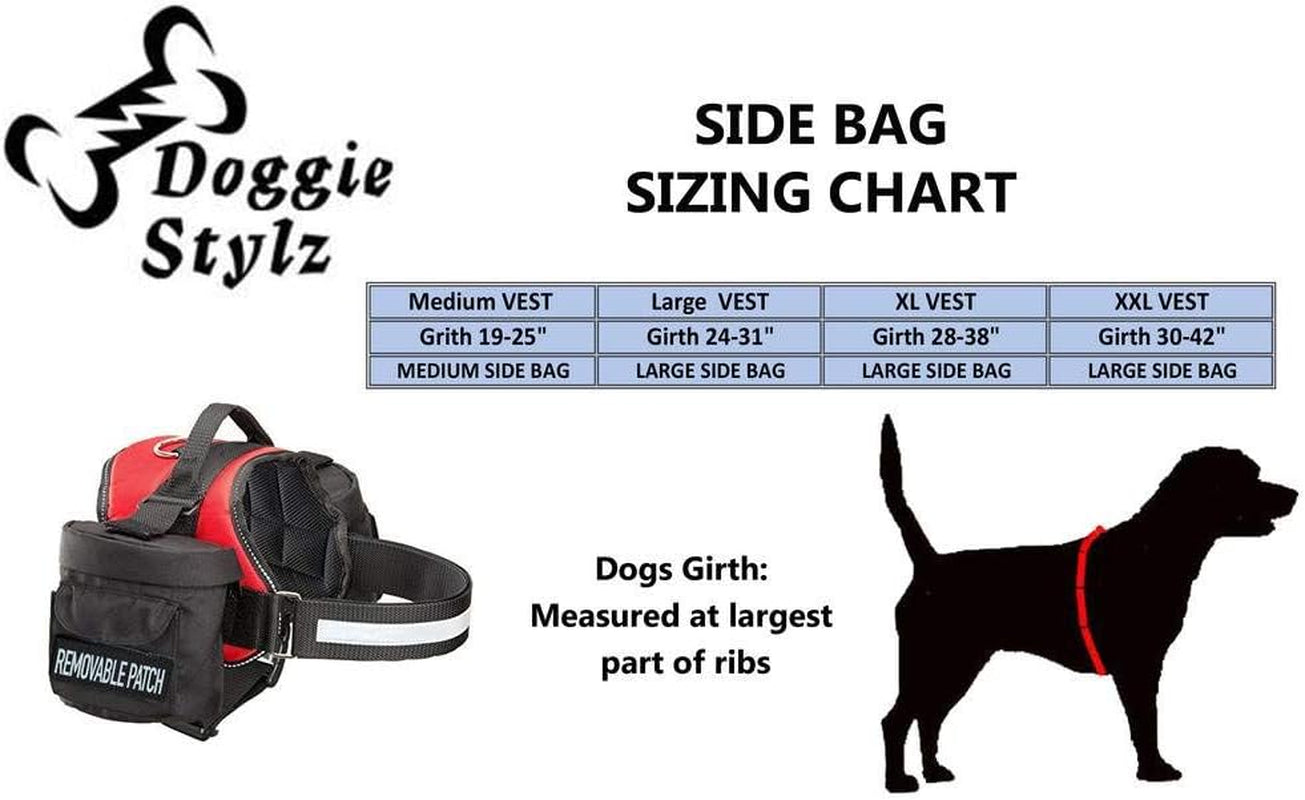 Emotional Support Dog Harness Vest with Removable Saddle Bag Backpack Carrier Traveling. 2 Removable Emotional Support Reflective Patches.