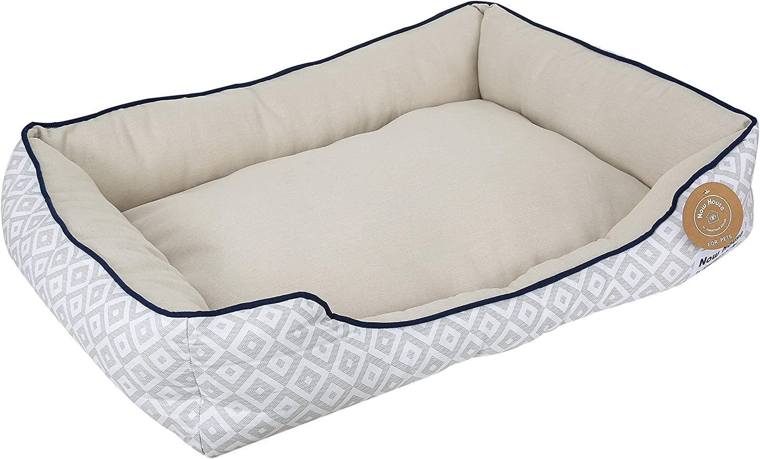 Now House for Pets by Jonathan Adler Teal Chevron Cushion Dog Bed, Medium Medium Dog Bed Washable Dog Bed for Medium Dogs by  (FF15503)