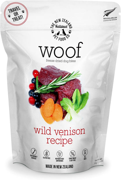 WOOF Freeze Dried Dog Food - Wild Brushtail Recipe, High Protein Dog Treats, Dog Food Toppers & Meals, 2.2 Lb