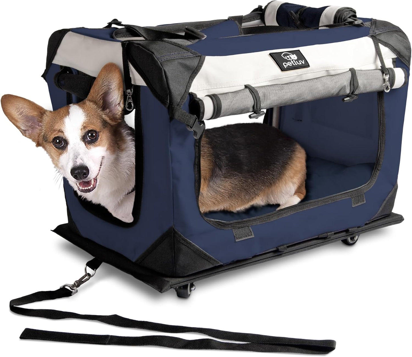 Large Cat Carrier & Dog Carrier for 2 Cats or Medium Dog. Soft Sided Pet Carrier for Travel. Collapsible, Portable Cat Bag with Soft Bed, Top & Side Loading, Locking Zippers, Puppy Crate & Cat Kennel