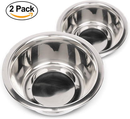 Stainless Steel Dog and Cat Bowls (2 Pack) Neater Feeder Deluxe or Express Extra Replacement Bowl (Metal Food and Water Dish) (1.5 Cup Deep)