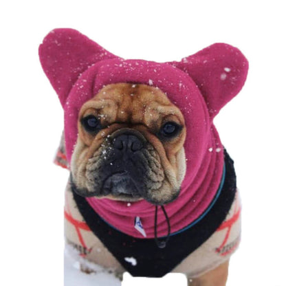 Winter Pet Hat Fleece Adjustable Dog Warm Hat Ears Hoodie Cold Weather Warm Caps for Pets Medium to Large Dog Kitten Cat Hiking